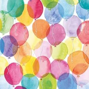 German Decoupage Napkins (5 pcs) - Colorful Balloons