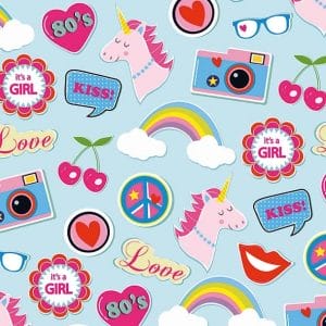 German Decoupage Napkins (5 pcs) - Patches and Pins blue