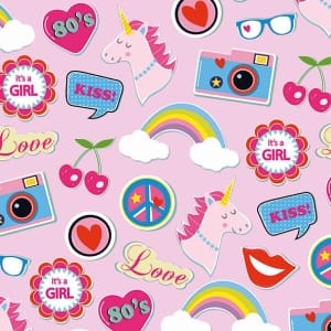 German Decoupage Napkins (5 pcs) - Patches and Pins pink