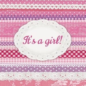 German Decoupage Napkins (5 pcs) - Its a Girl
