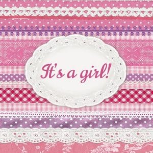 German Decoupage Napkins (5 pcs) - Its a Girl