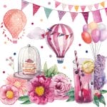 German Decoupage Napkins (5 pcs)  - Party