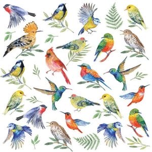 German Decoupage Napkins (5 pcs) - Birds
