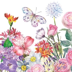 German Decoupage Napkins (5 pcs) - Flower garden