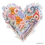 German Decoupage Napkins (5 pcs)  - Spring Heart