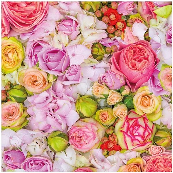 German Decoupage Napkins (5 pcs) - Bed of Roses