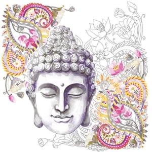 German Decoupage Napkins (5 pcs) - Buddha Headstone