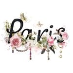 German Decoupage Napkins (5 pcs)  - Paris Lettering