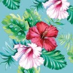German Decoupage Napkins (5 pcs)  - HIbiscus Flower Blue