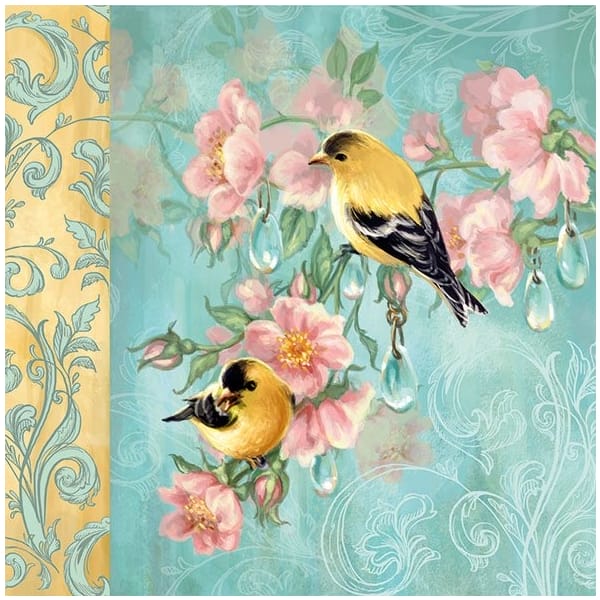 German Decoupage Napkins (5 pcs) - Birds on branch