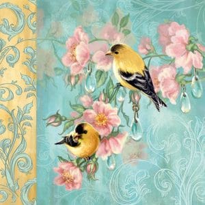 German Decoupage Napkins (5 pcs) - Birds on branch