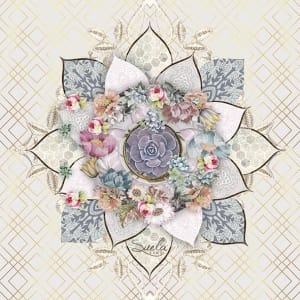 German Decoupage Napkins (5 pcs) - Floral Mandala