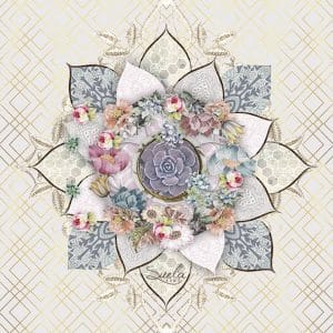 German Decoupage Napkins (5 pcs) - Floral Mandala