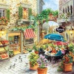 German Decoupage Napkins (5 pcs)  - Watercolor Restraunt