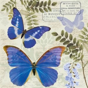 German Decoupage Napkins (5 pcs) - Blue Morpho