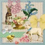 German Decoupage Napkins (5 pcs)  - Easter Collage