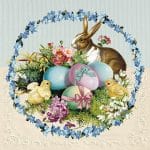 German Decoupage Napkins (5 pcs)  - Easter Egg Wreath