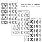 CrafTangles Elements Pack  - Monochrome Butterflies (3 sheets of A4)