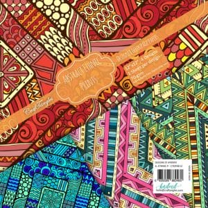 CrafTangles Decoupage Paper Pack - Abstract Ethnic Prints (12 by 12 inch) - 4 sheets