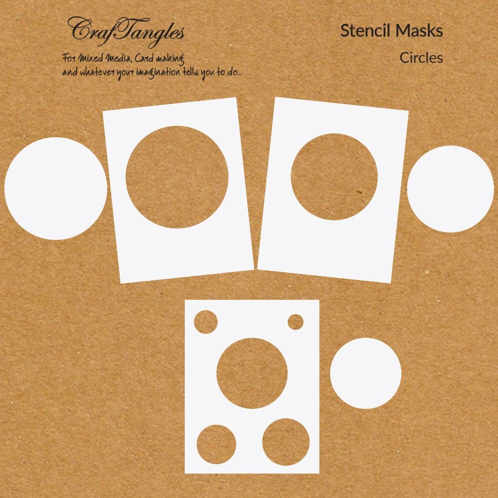 CrafTangles Stencil Masks - Circles (Masking Stencils - Set of 6 stencils) CTCS149 CrafTangles Stencil Masks Circles CrafTangles Stencil Masks - Circles (Masking Stencils - Set of 6 stencils)