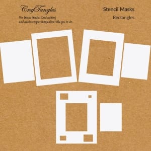 CrafTangles Stencil Masks - Rectangles (Masking Stencils - Set of 6 stencils)