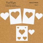 CrafTangles Stencil Masks - Hearts (Masking Stencils - Set of 6 stencils)