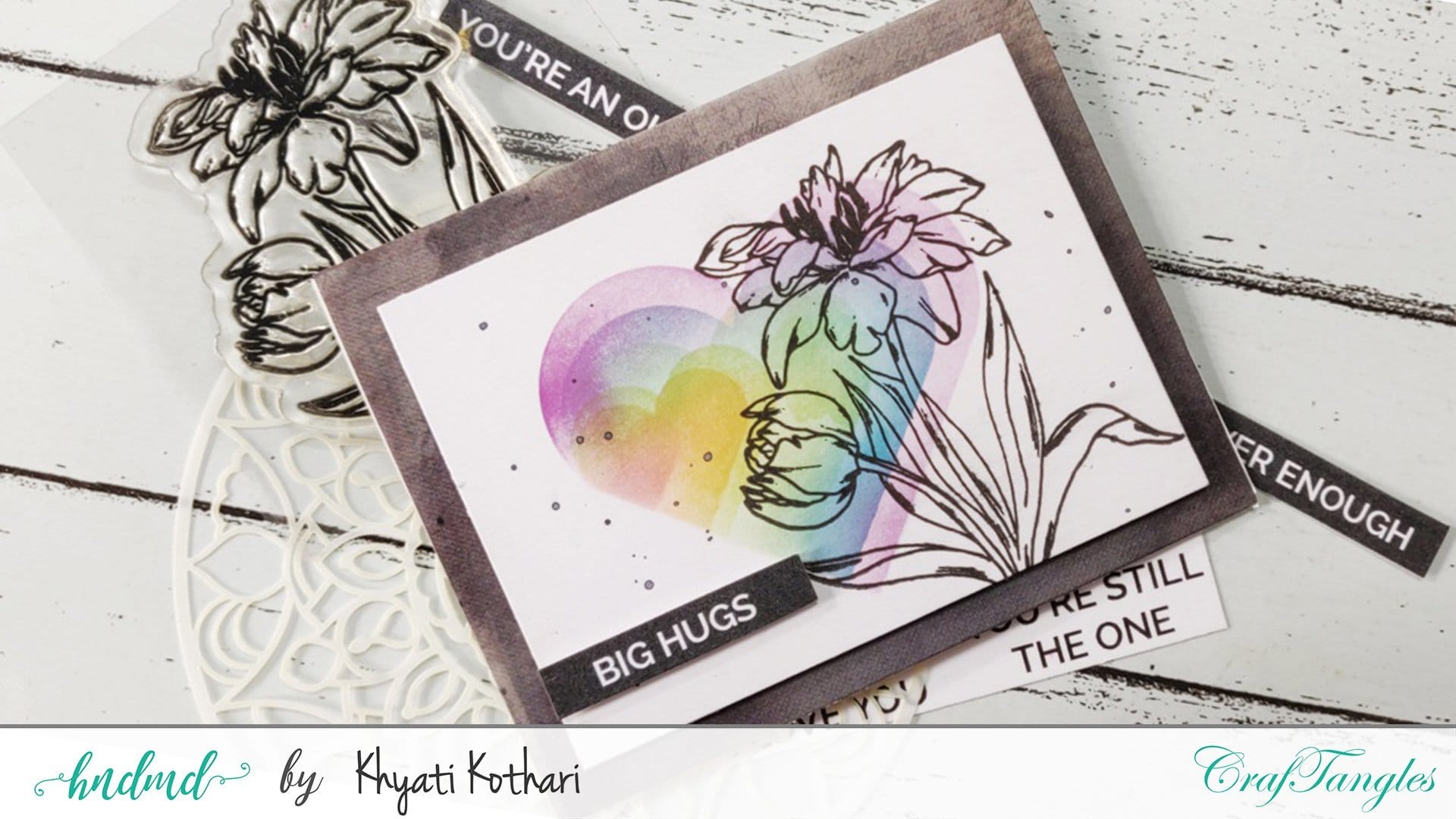 CrafTangles Stencil Masks - Hearts (Masking Stencils - Set of 6 stencils) Card making master class card 11 3 Card-making-master-class-card-11-3