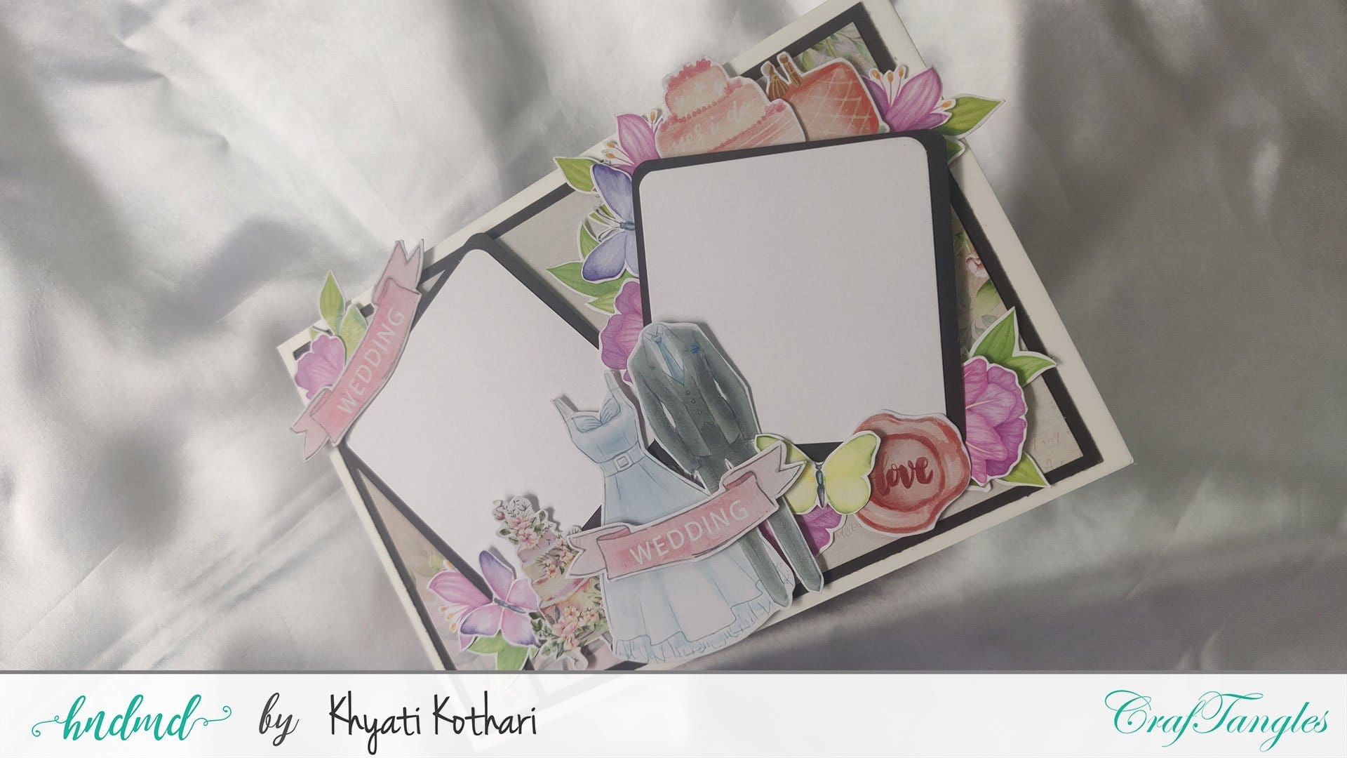 CrafTangles Scrapbook Paper Pack - Wedding Bells (12"x12") CrafTangles Wedding Bells Album 1 CrafTangles_Wedding_Bells_Album_1