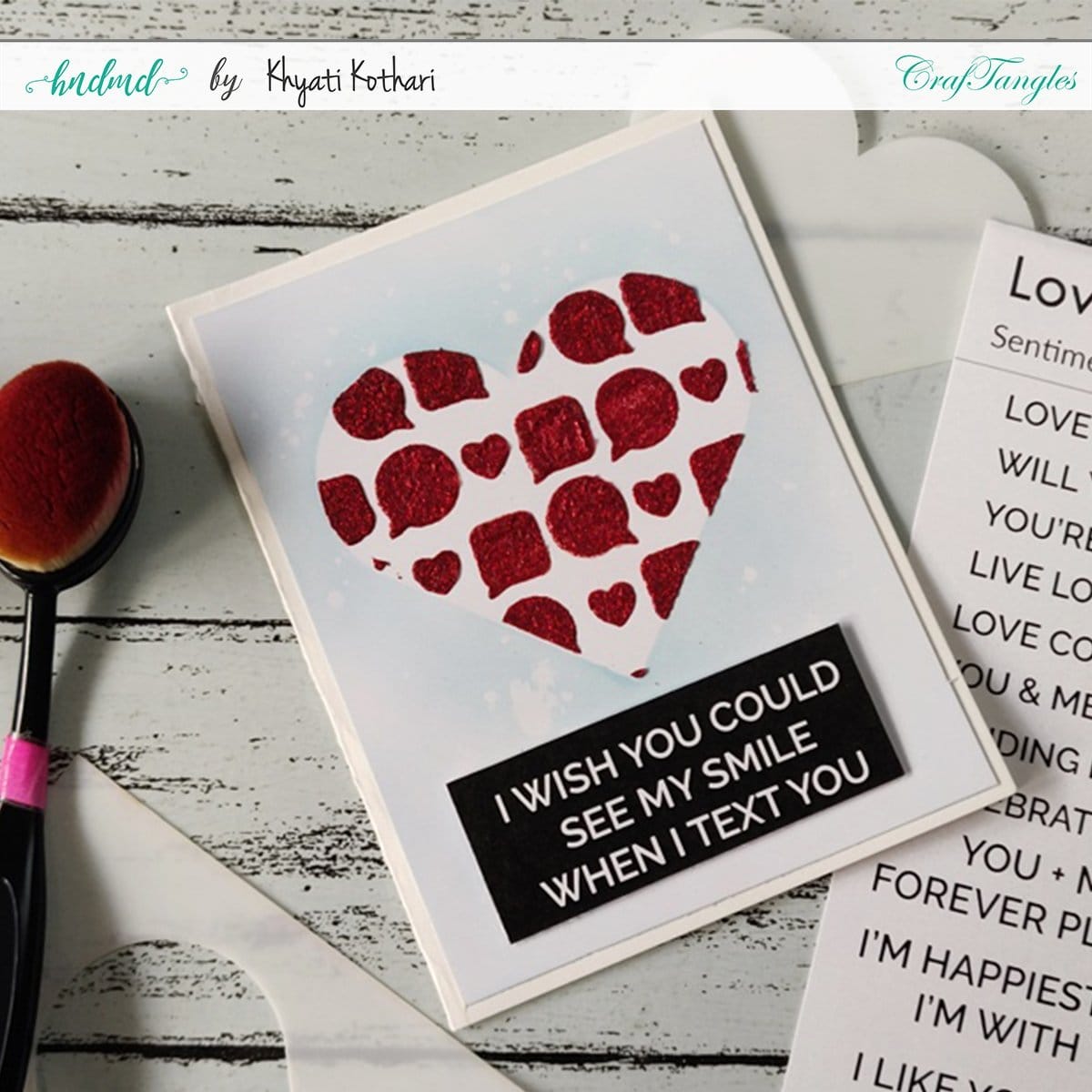 CrafTangles Stencil Masks - Hearts (Masking Stencils - Set of 6 stencils) Dual Stencil masking technique 2 Dual_Stencil_masking_technique_2