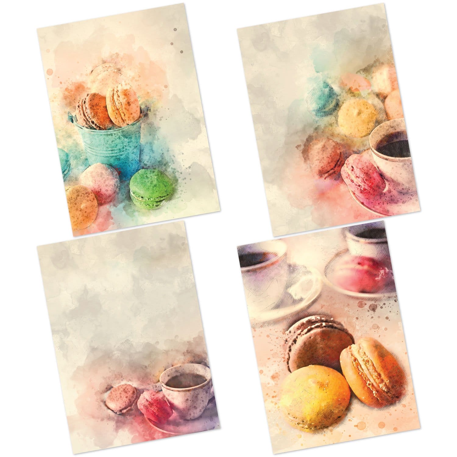CrafTangles Decoupage Paper Pack - Macarons (A4) - 4 sheets Macarons Amazon 4 Images Macarons-Amazon-4-Images