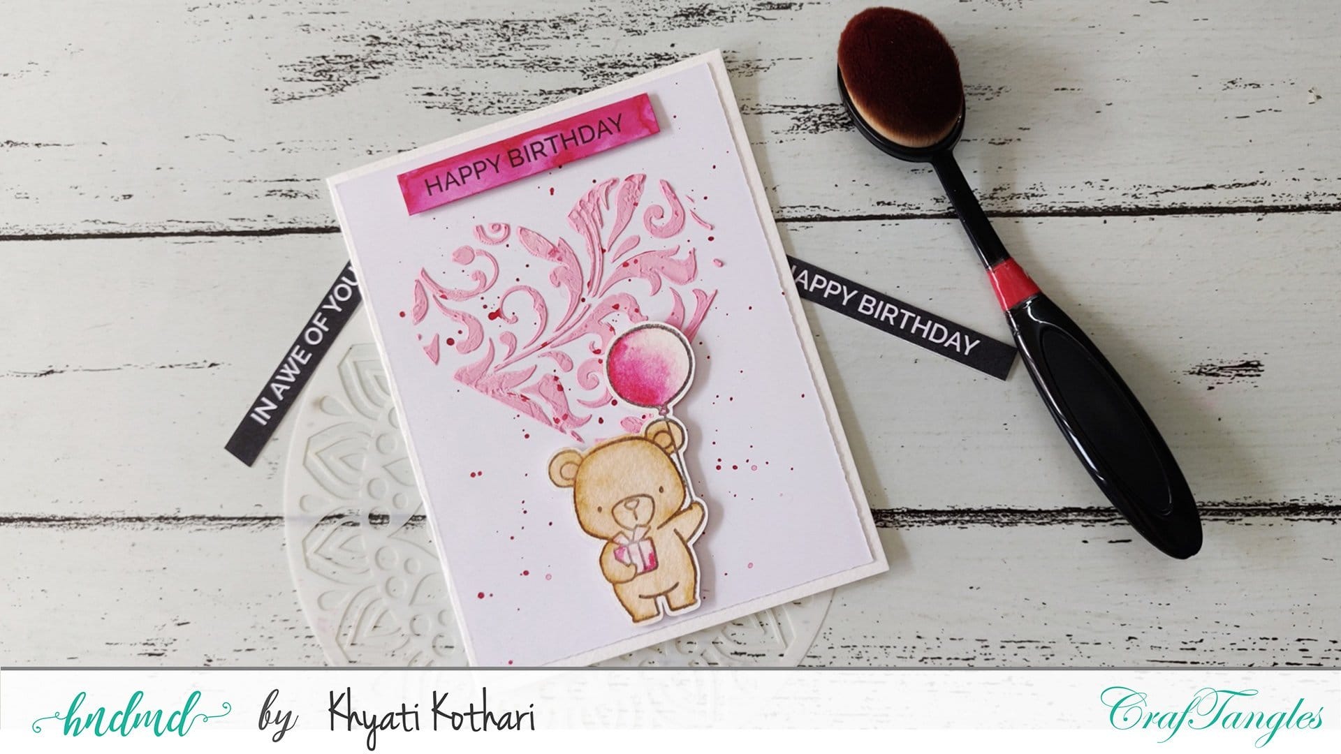 CrafTangles Stencil Masks - Hearts (Masking Stencils - Set of 6 stencils) Stencil101 Day3 2 Stencil101-Day3-2