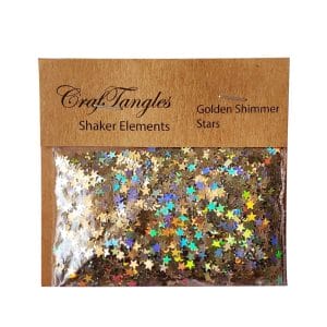 CrafTangles Shaker Elements - Golden Shimmer Stars (10 gms)