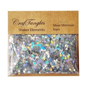 CrafTangles Shaker Elements - Silver Shimmer Stars (10 gms)