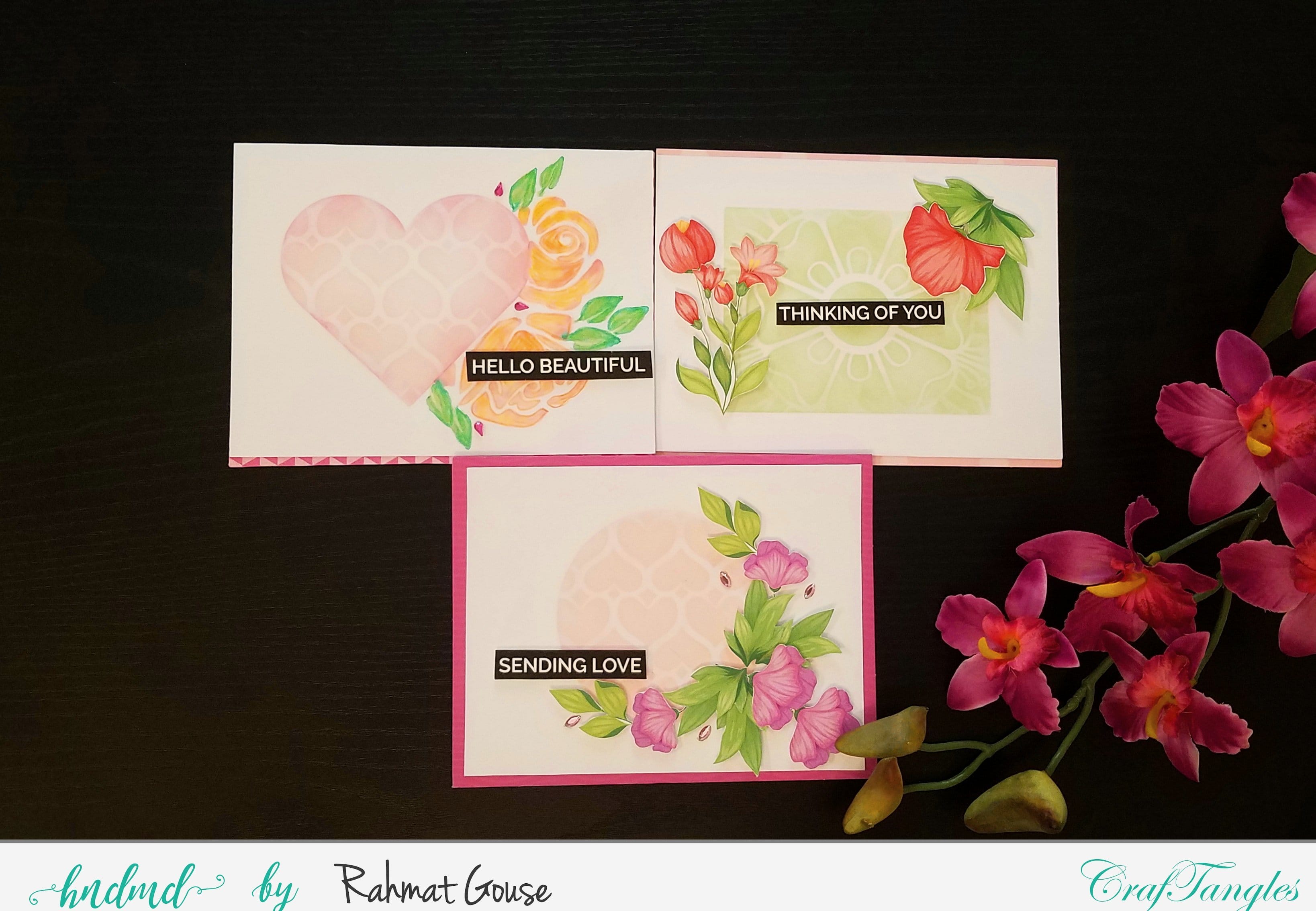 CrafTangles Elements Pack - Spring Flowers 2 (3 sheets of A4) craftangles Card ahmat Feb2020 1 craftangles_Card_ahmat_Feb2020_1