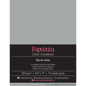Mudra Paperum cardstock (8.5 by 11 inches) (250 gsm) (Set of 10 sheets) - Stone Grey