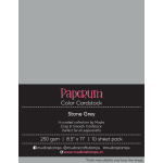 Mudra Paperum cardstock (8.5 by 11 inches) (250 gsm) (Set of 10 sheets) - Stone Grey