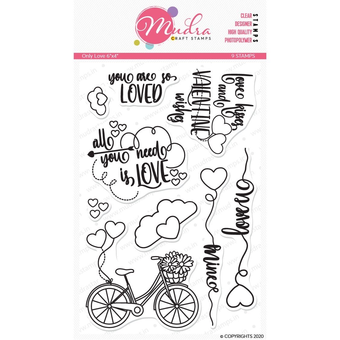 Mudra Craft Stamps - Only Love Mudra Stamps Only Love Mudra Craft Stamps - Only Love