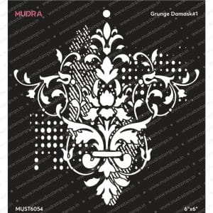 Mudra Stencils - Grunge Damask 1