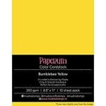 Mudra Paperum cardstock (8.5 by 11 inches) (250 gsm) (Set of 10 sheets) - Bumblebee Yellow