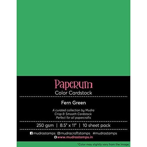 Mudra Paperum cardstock (8.5 by 11 inches) (250 gsm) (Set of 10 sheets) - Fern Green mudra cardstock fern green Mudra Paperum cardstock (8.5 by 11 inches) (250 gsm) (Set of 10 sheets) - Fern Green