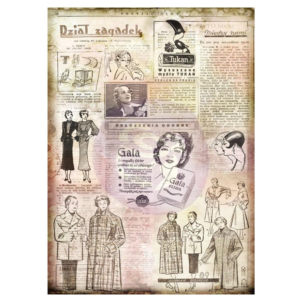 Prima Marketing Finnabair Mixed Media Tissue Paper 27.5"X19.7" 6/Pkg - Moda Prima Marketing Finnabair Mixed Media Tissue Paper 27.5"X19.7" 6/Pkg - Moda