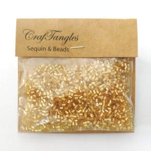 CrafTangles Pipe Beads - Amber Yellow