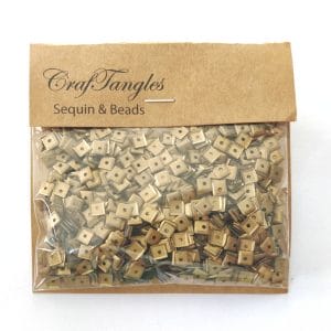 CrafTangles Sequins - Antique Gold Squares
