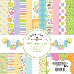 Doodlebug Double-Sided Paper Pad 6"X6" 24/Pkg Simply Spring