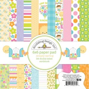 Doodlebug Double-Sided Paper Pad 6"X6" 24/Pkg Simply Spring