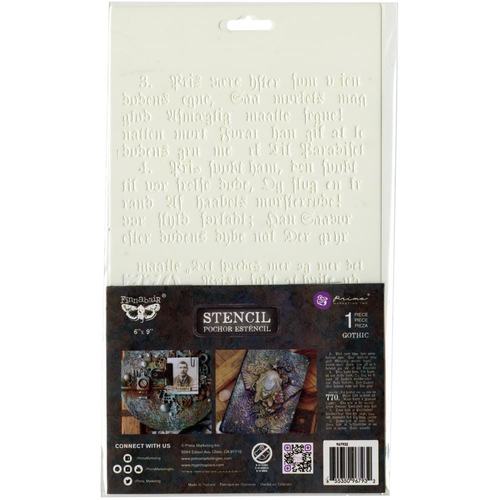 Prima Marketing Finnabair Stencil 6"X9" - Gothic prima marketing Stencil gothic Prima Marketing Finnabair Stencil 6"X9" - Gothic