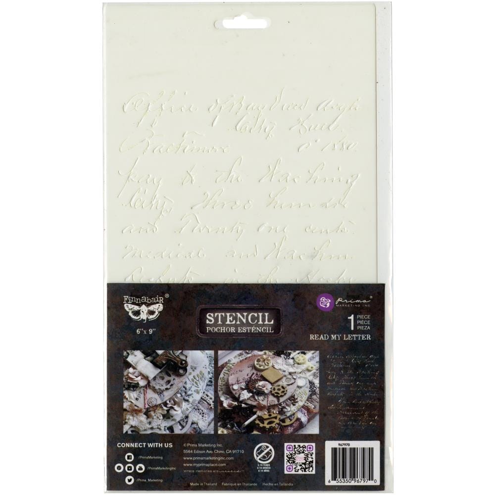 Prima Marketing Finnabair Stencil 6"X9" - Read my Letter