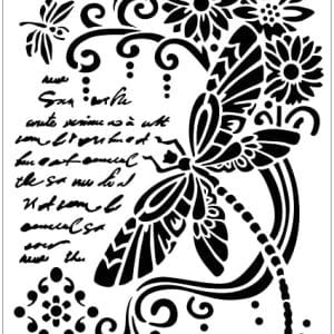 Stamperia Stencil 7.87"X9.84" Dragonfly