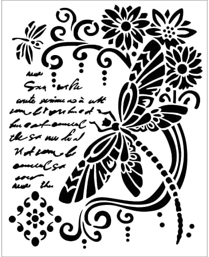 Stamperia Stencil 7.87"X9.84" Dragonfly stamperia dragonfly stencil Stamperia Stencil 7.87"X9.84" Dragonfly