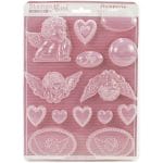 Stamperia Soft Maxi Mould 8.5"X11.5" - Angels and Hearts